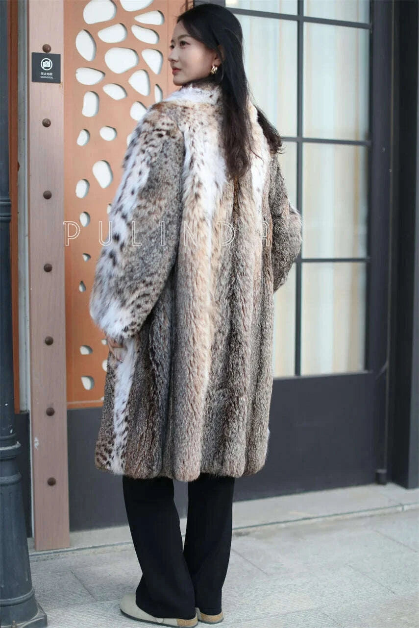 Bella Women's Long Coat | Warm Bobcat Fabric, Plus Size 1