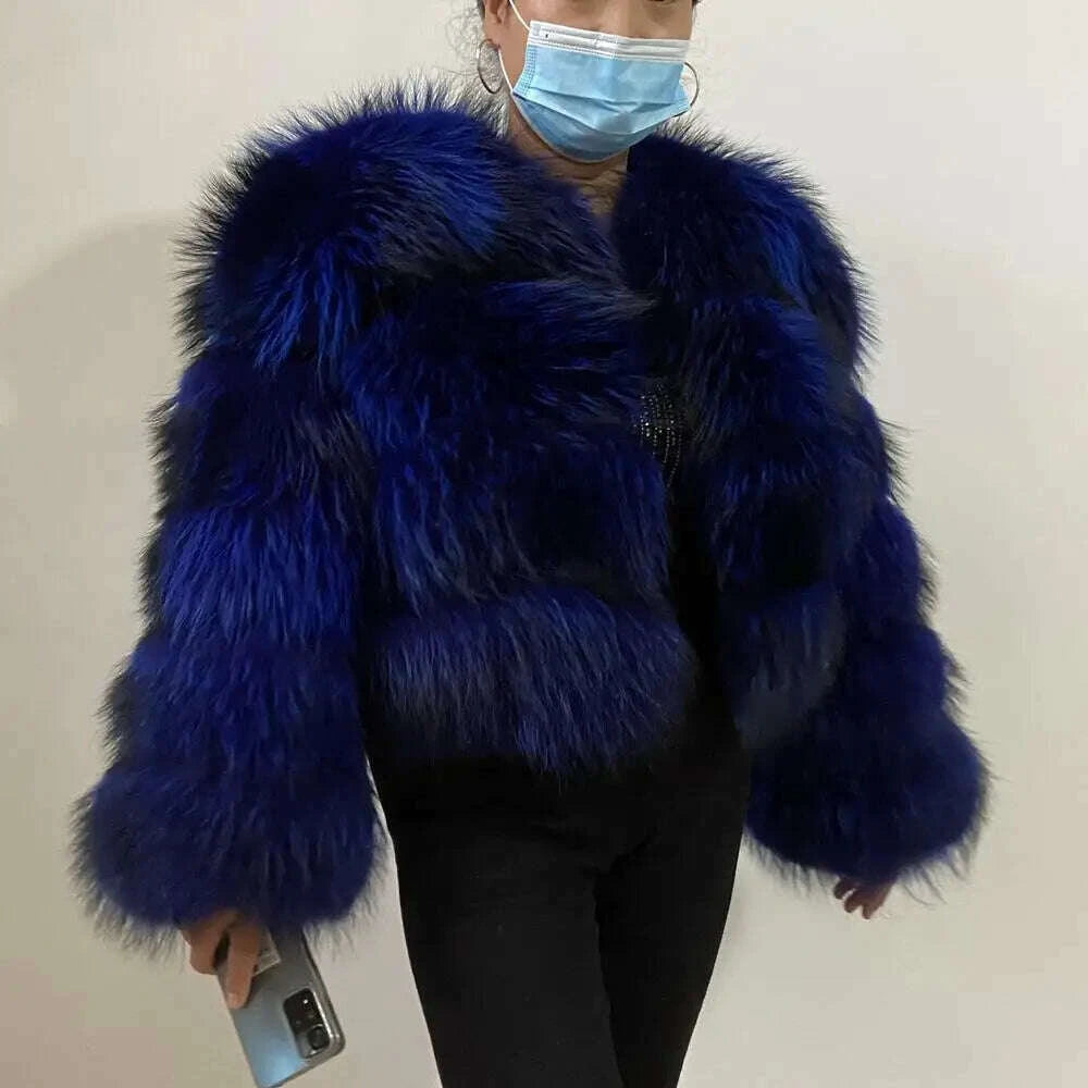 Bella Women's Raccoon Fur Coat | Natural Luxury, Winter Essential 6
