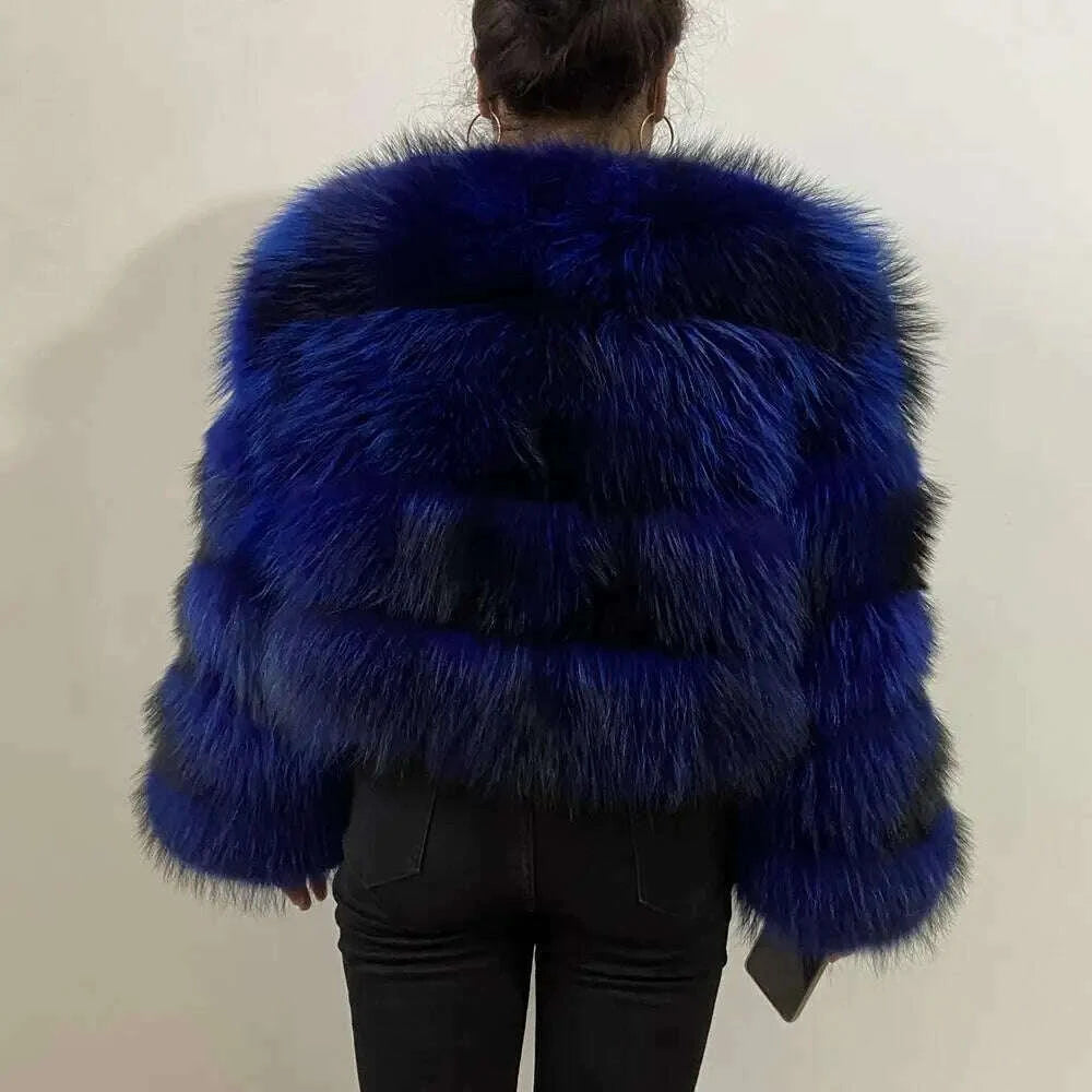 Bella Women's Raccoon Fur Coat | Natural Luxury, Winter Essential 7