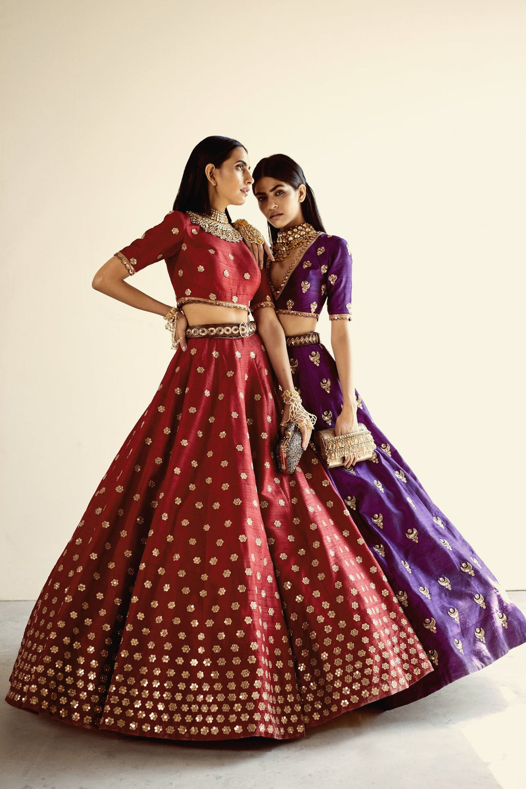 Bella Women's Skirt Set | Hand Embroidered Floral Design, Two Piece Skirt and Top Set 2