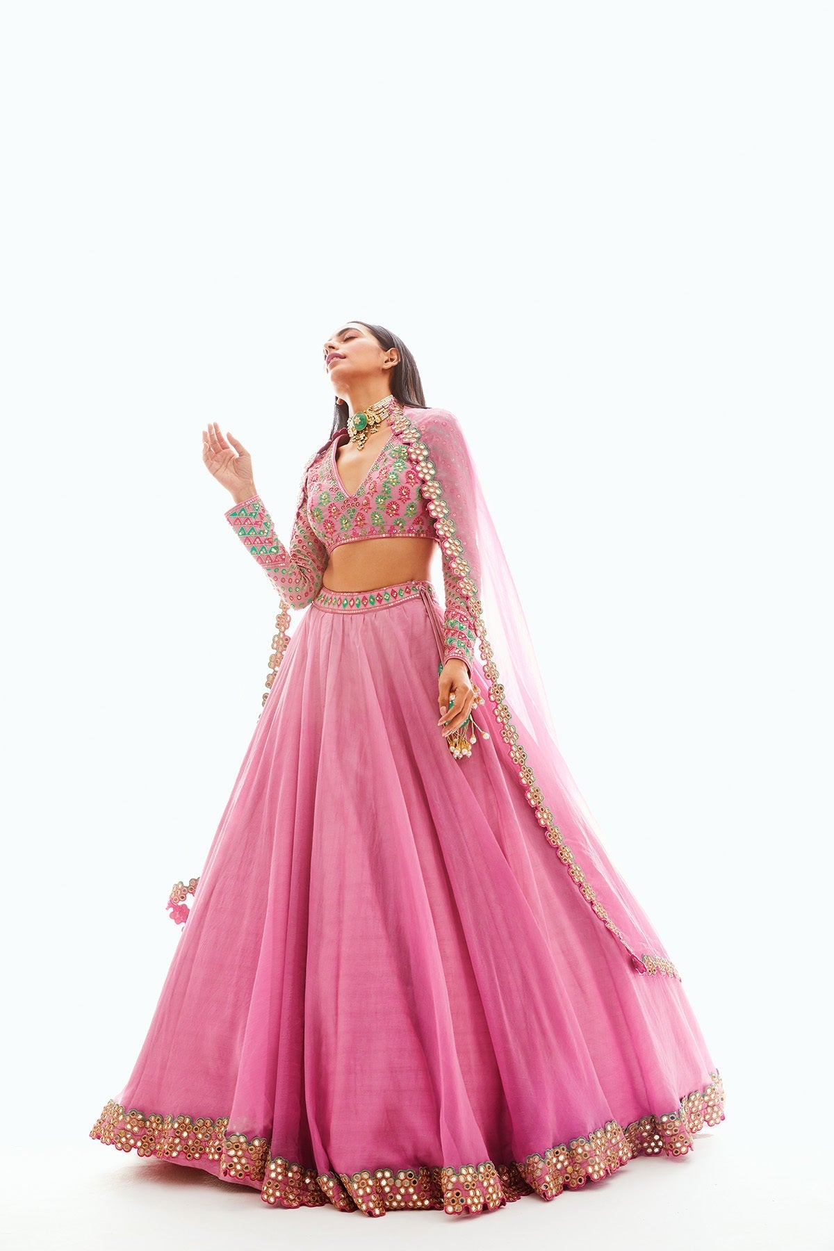 Dara Women's Lehenga Choli | Applique Mirrororganza, Elegant Design 1