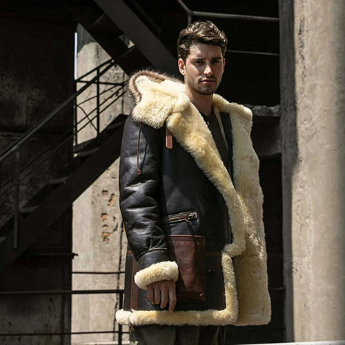 Denny Men's Shearling Jacket | Thick Sheepskin for Winter 1