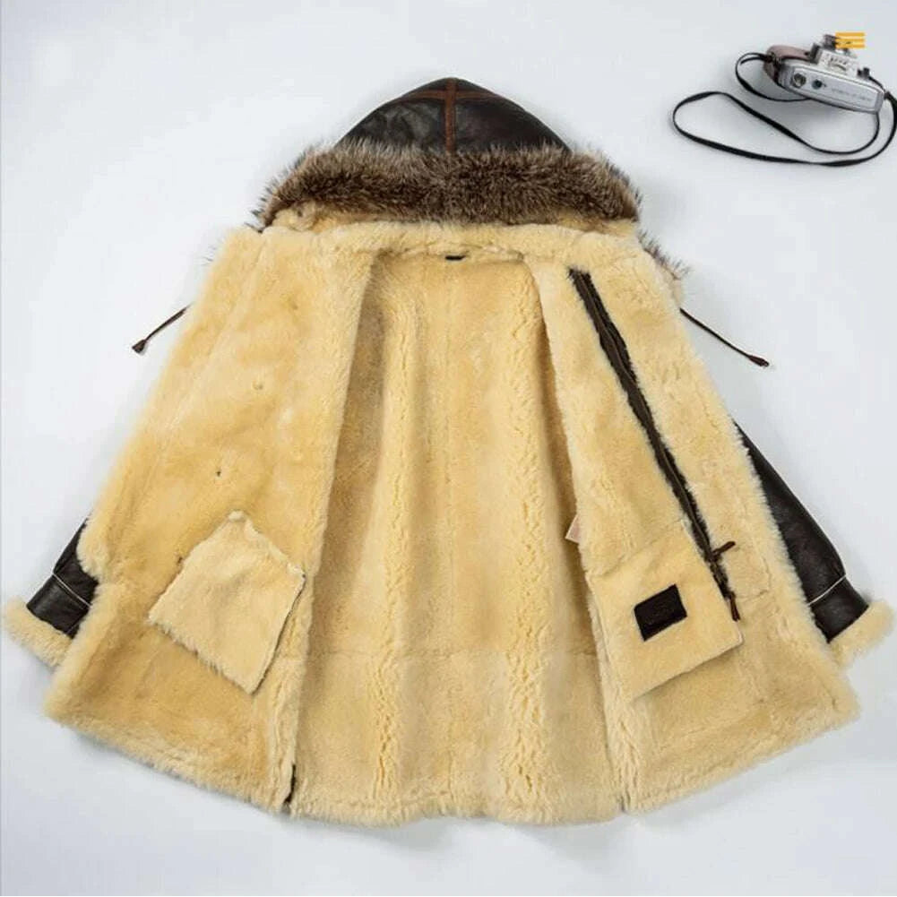 Denny Men's Shearling Jacket | Thick Sheepskin for Winter 4