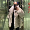 Fero Men's Winter Jacket | Genuine Fox Fur, Large Collar 0