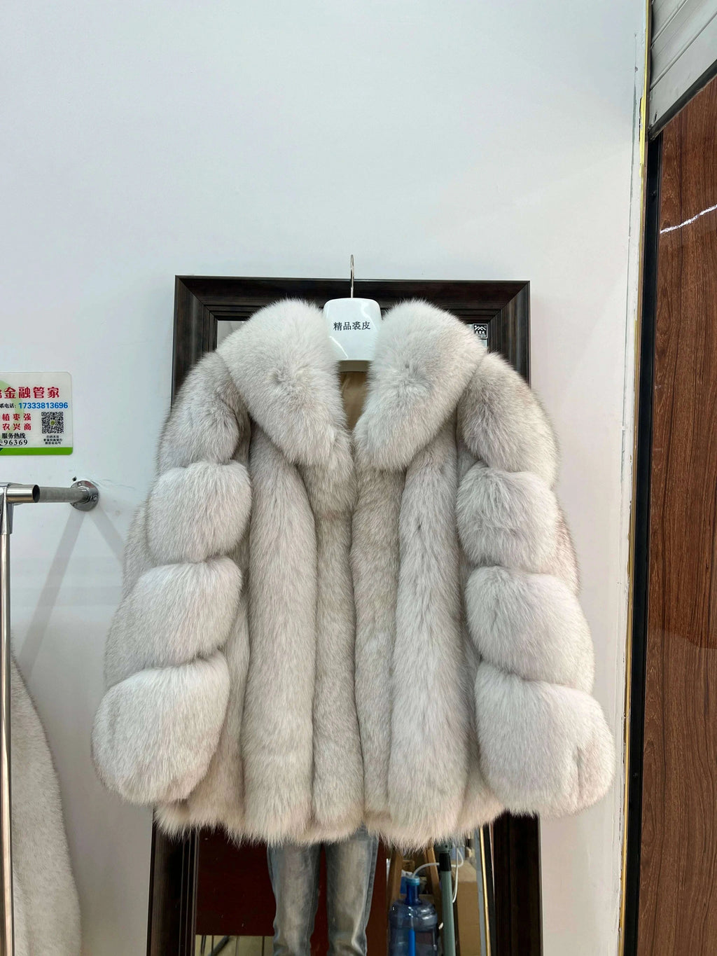 Fina Women's Waist Coat | Real Silver Fox Fur, Mid-Length 5
