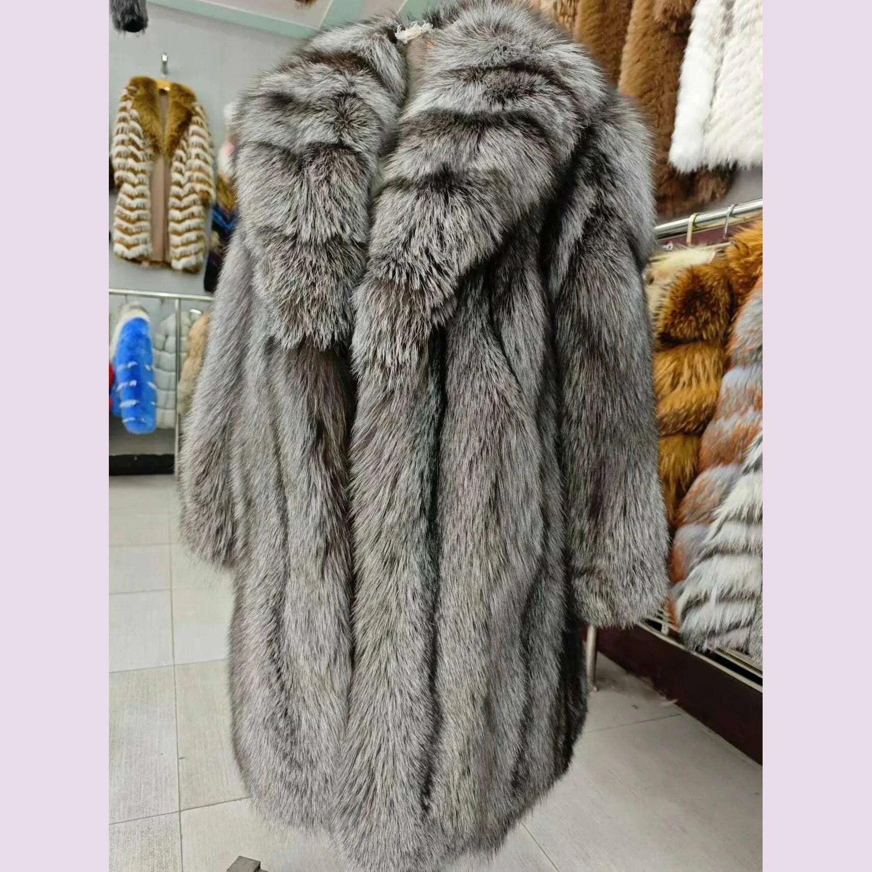 Fiona Women's Fox Fur Coat | 100% Real Fur, Winter Outerwear 0