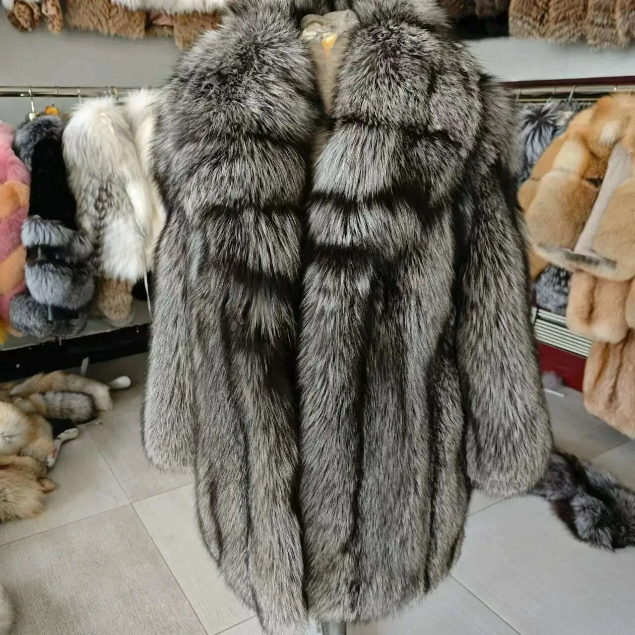 Fiona Women's Fox Fur Coat | 100% Real Fur, Winter Outerwear 5
