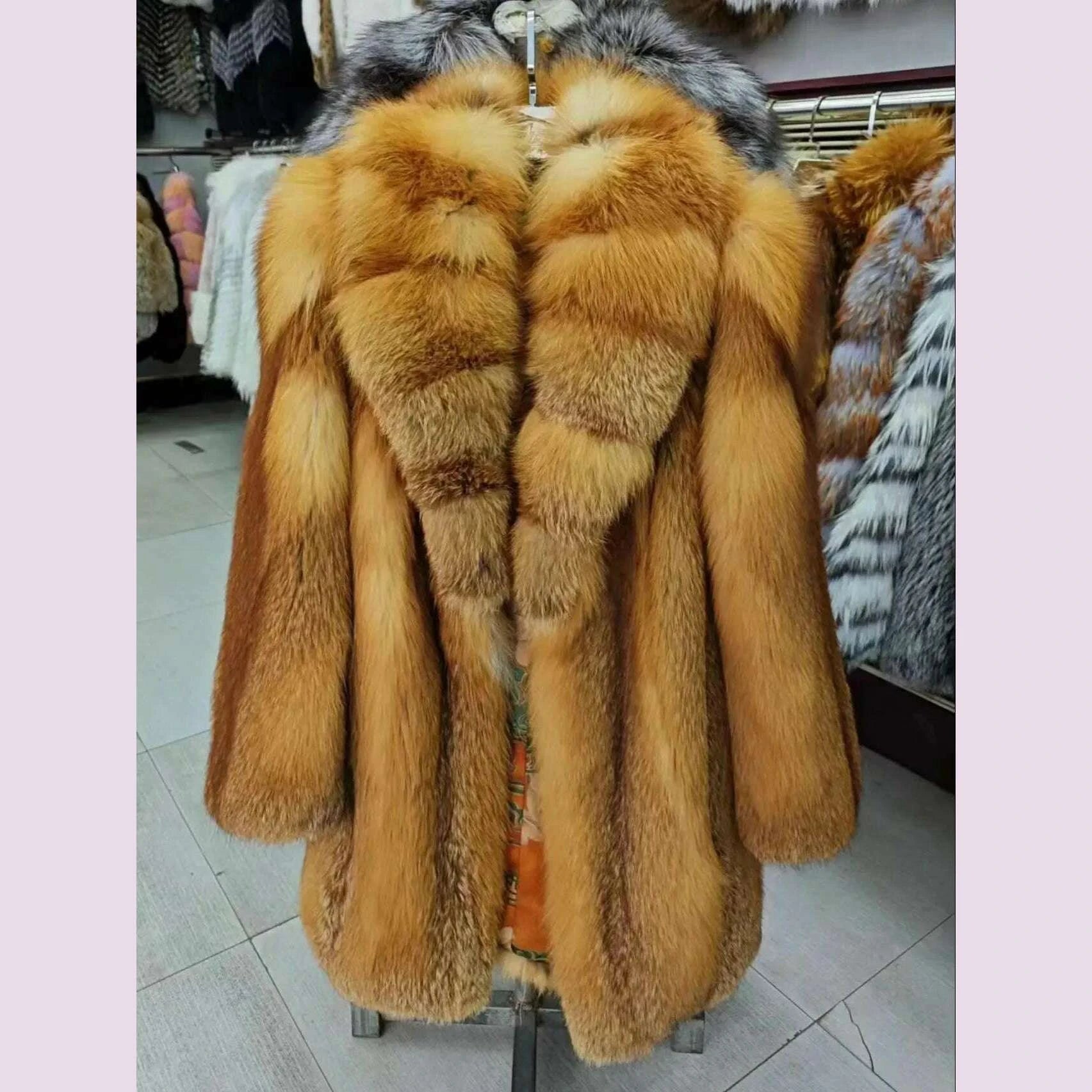 Fiona Women's Fox Fur Coat | 100% Real Fur, Winter Outerwear 7