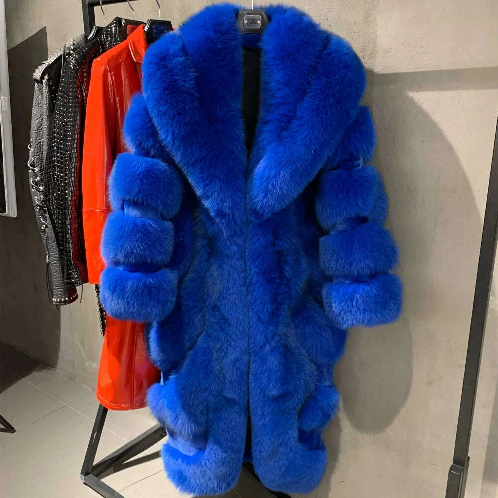 Fiona Women's Fox Fur Coat | Luxurious Natural Fur, Long Sleeve 12