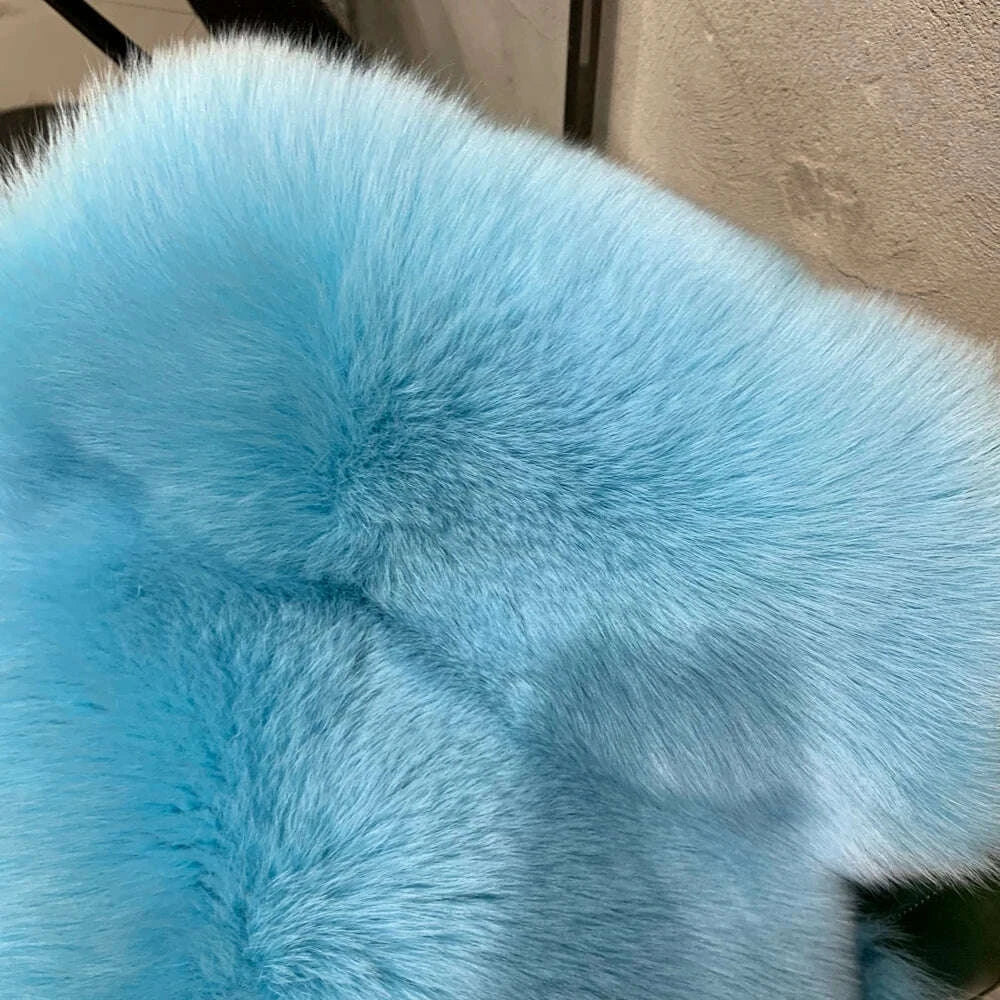 Fiona Women's Fox Fur Coat | Luxurious Natural Fur, Long Sleeve 14