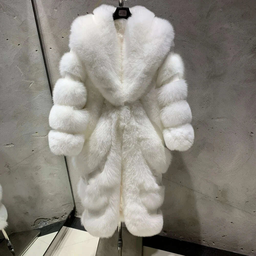 Fiona Women's Fox Fur Coat | Luxurious Natural Fur, Long Sleeve 18