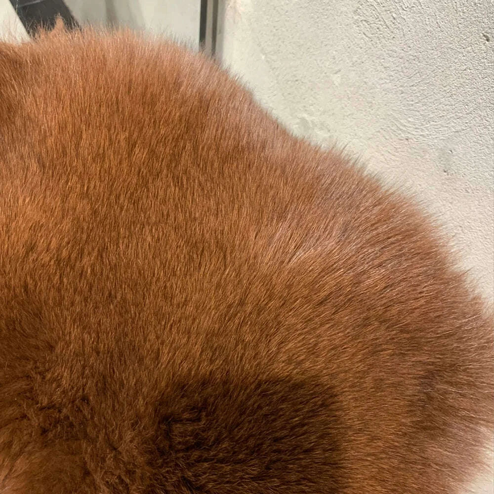 Fiona Women's Fox Fur Coat | Luxurious Natural Fur, Long Sleeve 4