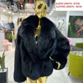 Fiona Women's Fox Fur Jacket | Natural Fur, Elegant Design 0