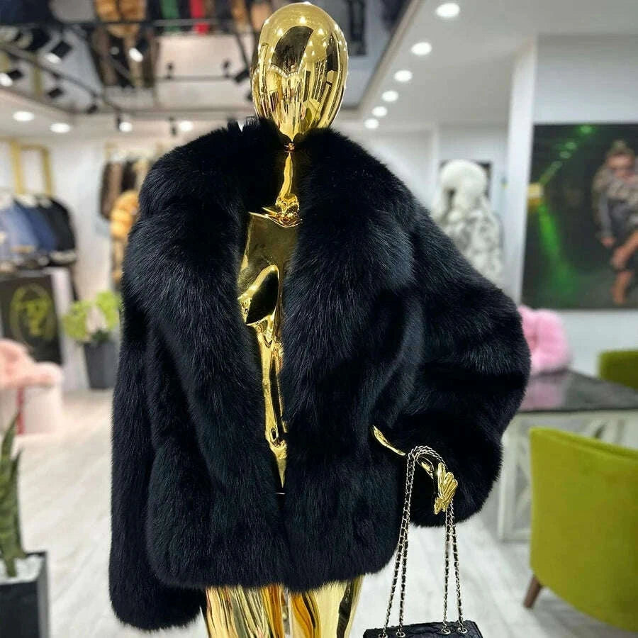Fiona Women's Fox Fur Jacket | Natural Fur, Elegant Design 3