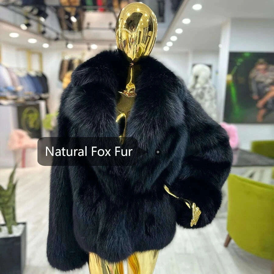 Fiona Women's Fox Fur Jacket | Natural Fur, Elegant Design 4