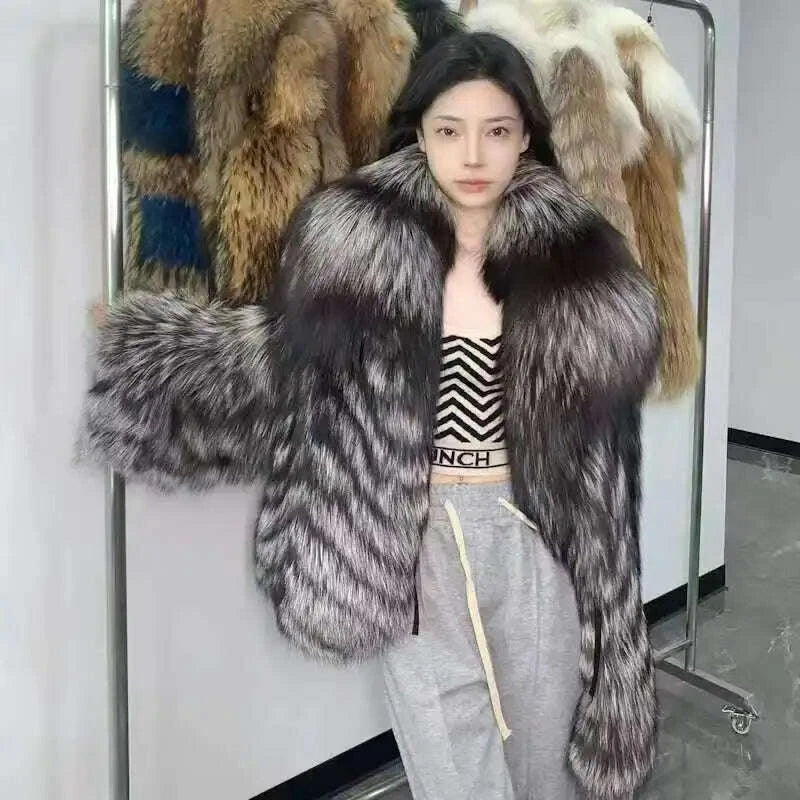 Fiona Women's Fur Coat | Genuine Fox Fur, Plus Size 0