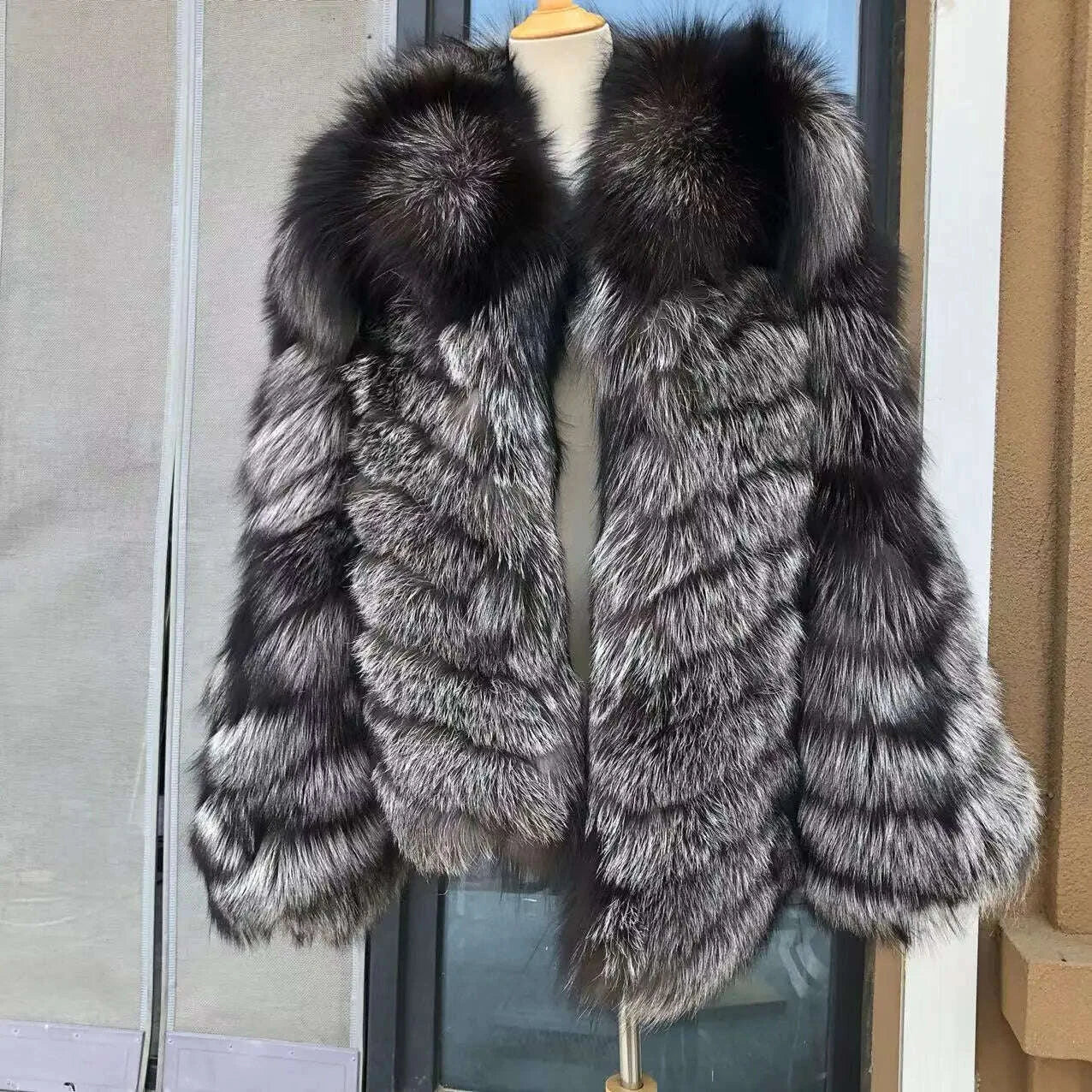 Fiona Women's Fur Coat | Genuine Fox Fur, Plus Size 1