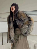 Fiona Women's Fur Coat | Gold-Edged Design, Winter Essential 0