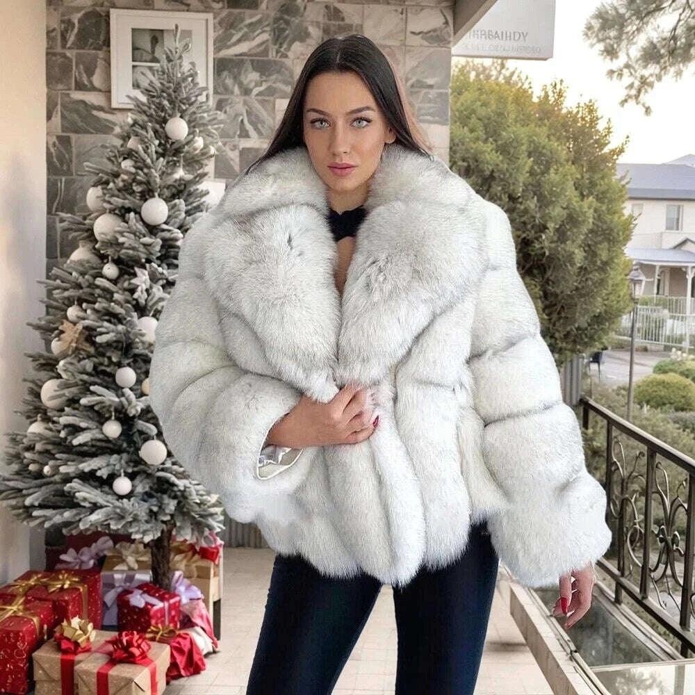 Fiona Women's Jacket | Genuine Fox Fur, Casual Winter Style 1