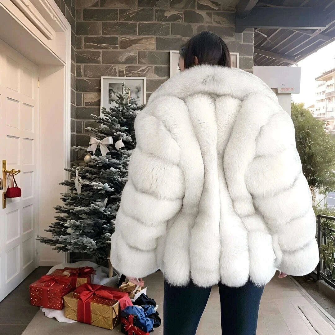 Fiona Women's Jacket | Genuine Fox Fur, Casual Winter Style 3