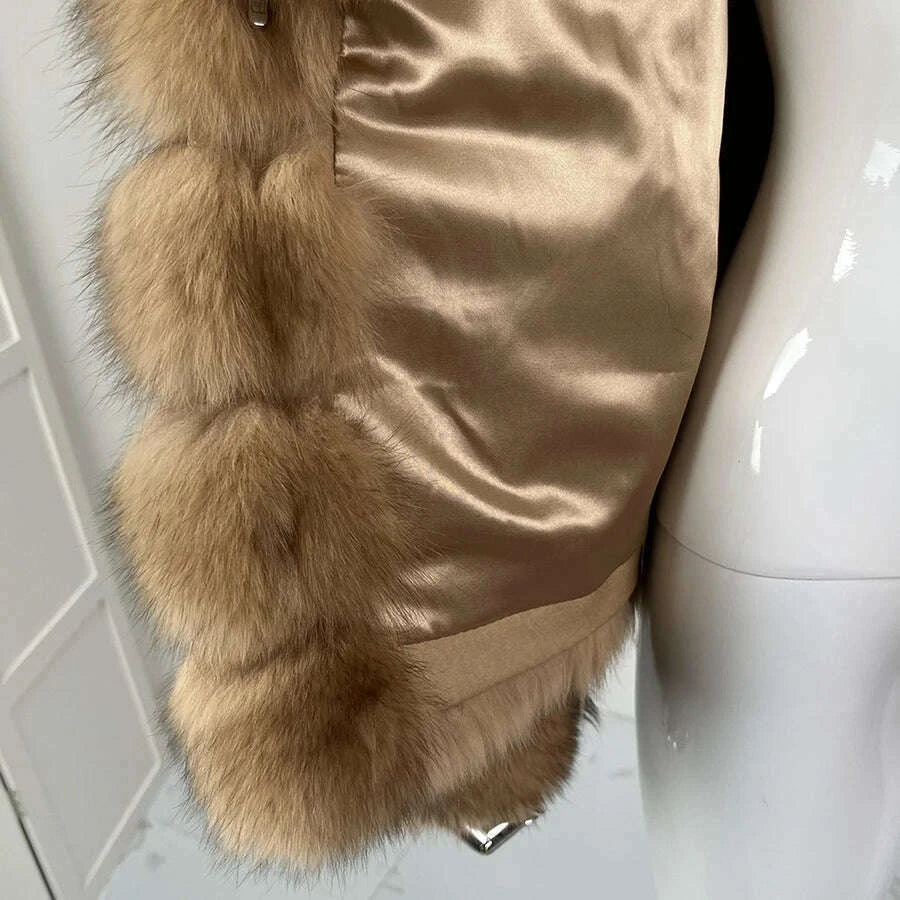 Fiona Women's Jacket | Luxurious Genuine Fox Fur Winter Coat 3