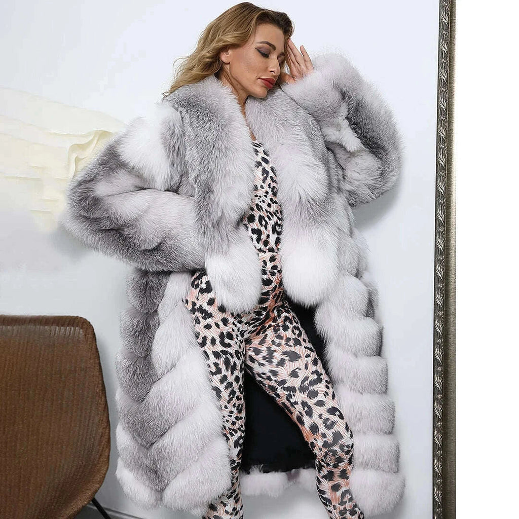 Fiona Women's Parka Jacket | Real Fox Fur Collar, Casual 2