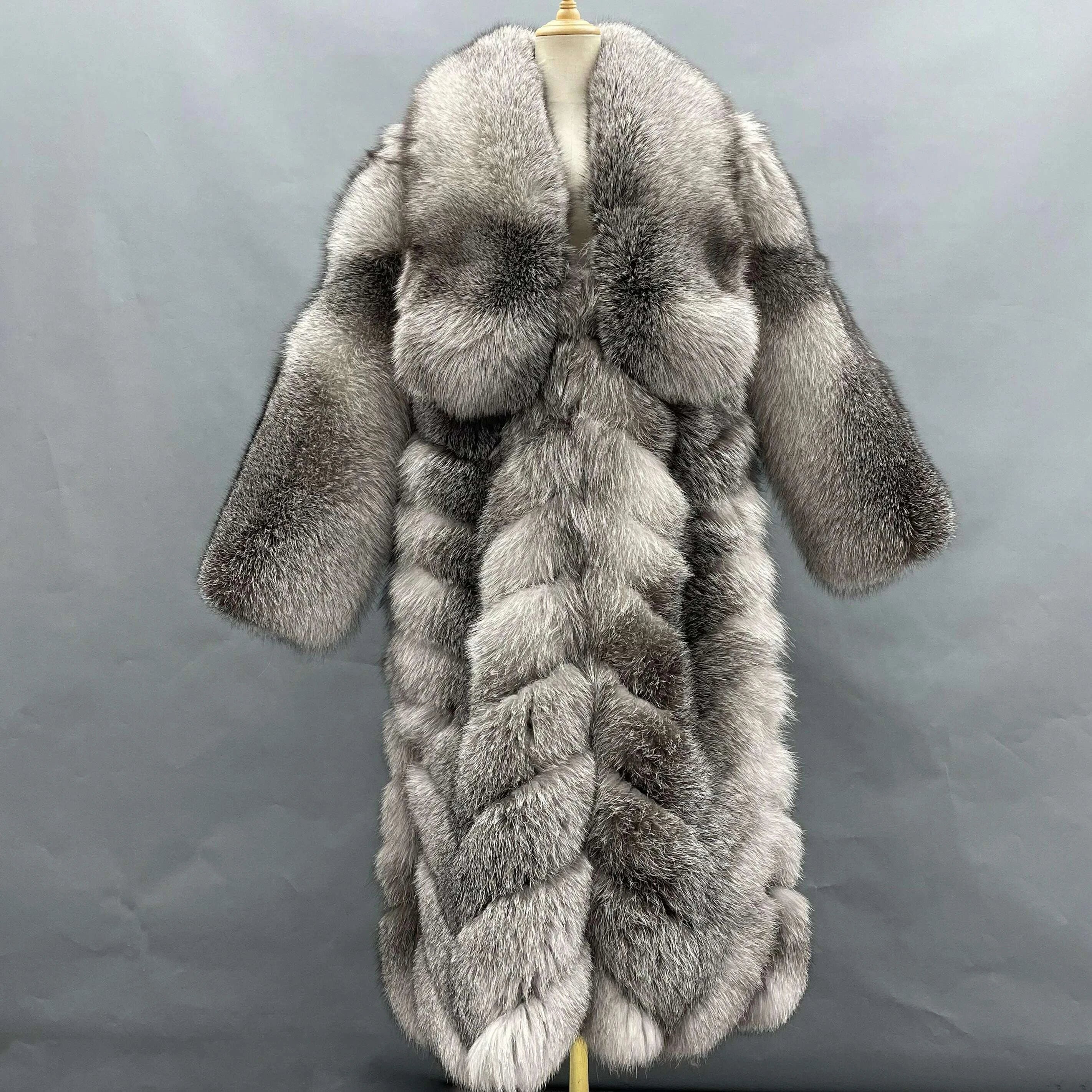 Fiona Women's Parka Jacket | Real Fox Fur Collar, Casual 5