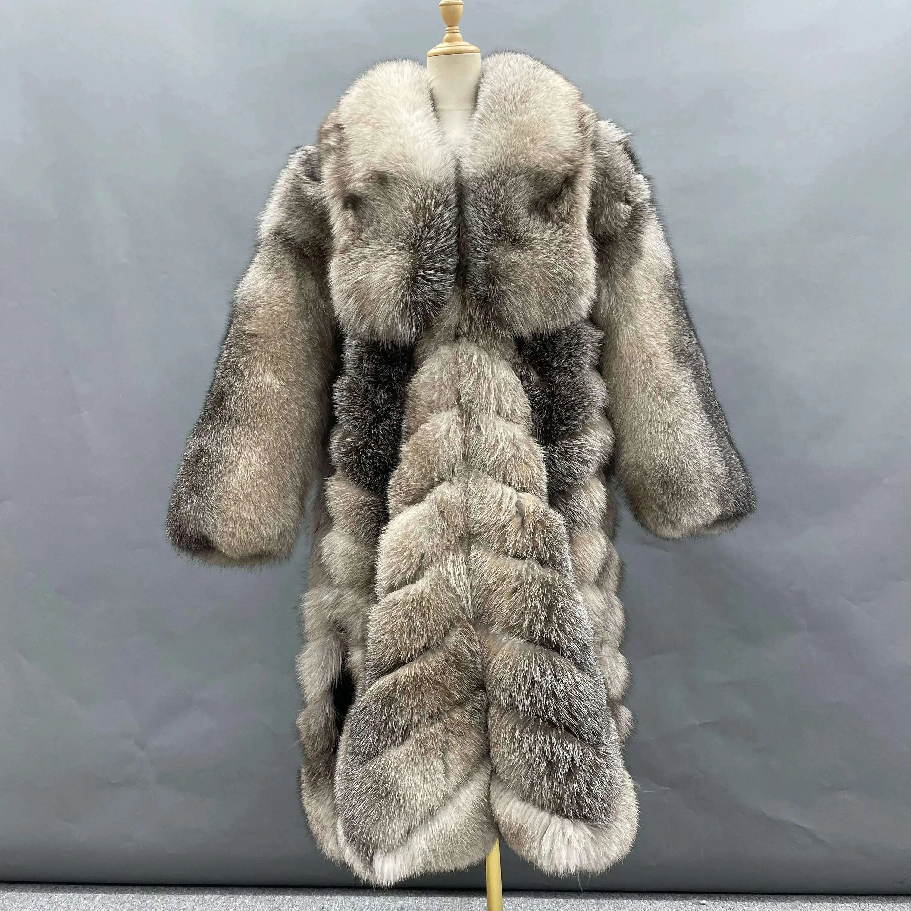 Fiona Women's Parka Jacket | Real Fox Fur Collar, Casual 7