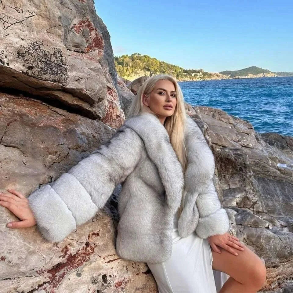 Fiona Women's Winter Coat | 100% Genuine Fox Fur, Elegant 2