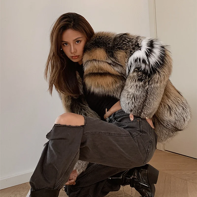 Fiona Women's Winter Jacket | Genuine Fox Fur, Thick and Warm 0