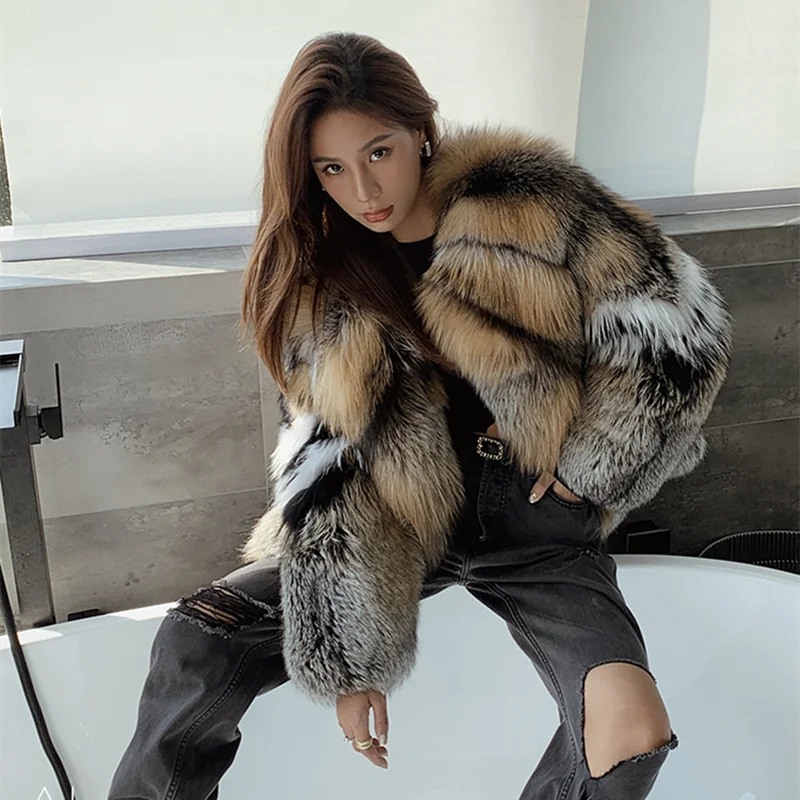 Fiona Women's Winter Jacket | Genuine Fox Fur, Thick and Warm 2