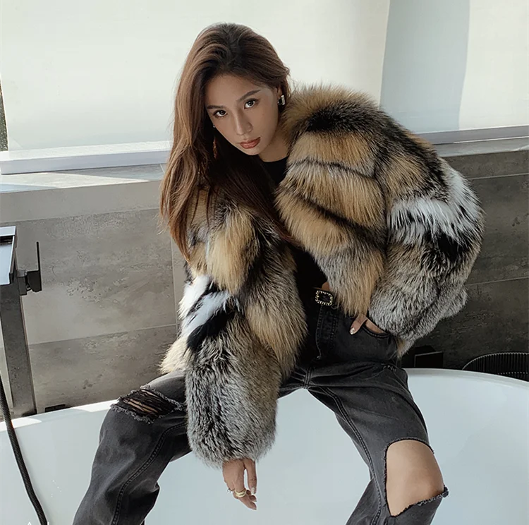 Fiona Women's Winter Jacket | Genuine Fox Fur, Thick and Warm 6