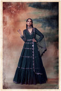 Gina Women's Anarkali Dress | Multi-Geo Hand Embroidery 0
