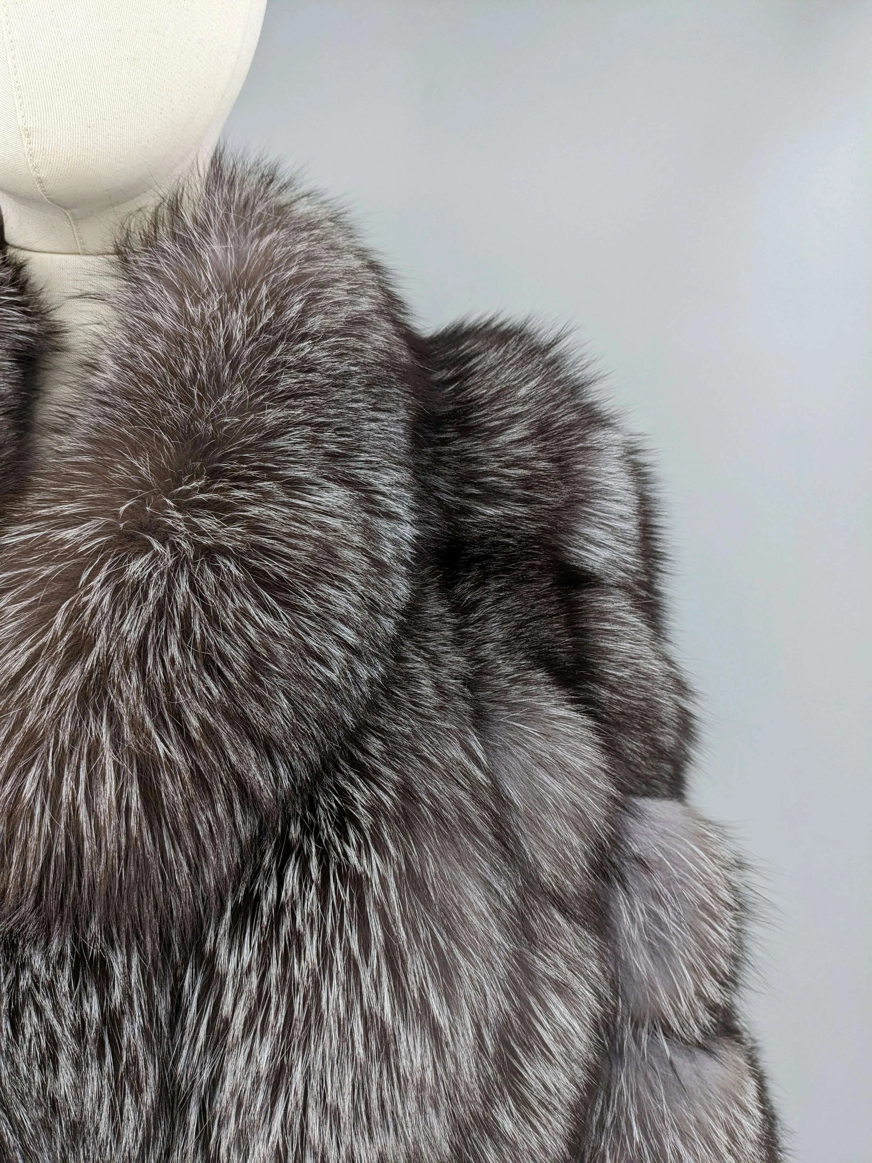 Gina Women's Fox Fur Coat | Luxurious Short Jacket with Fox Fur Collar 6