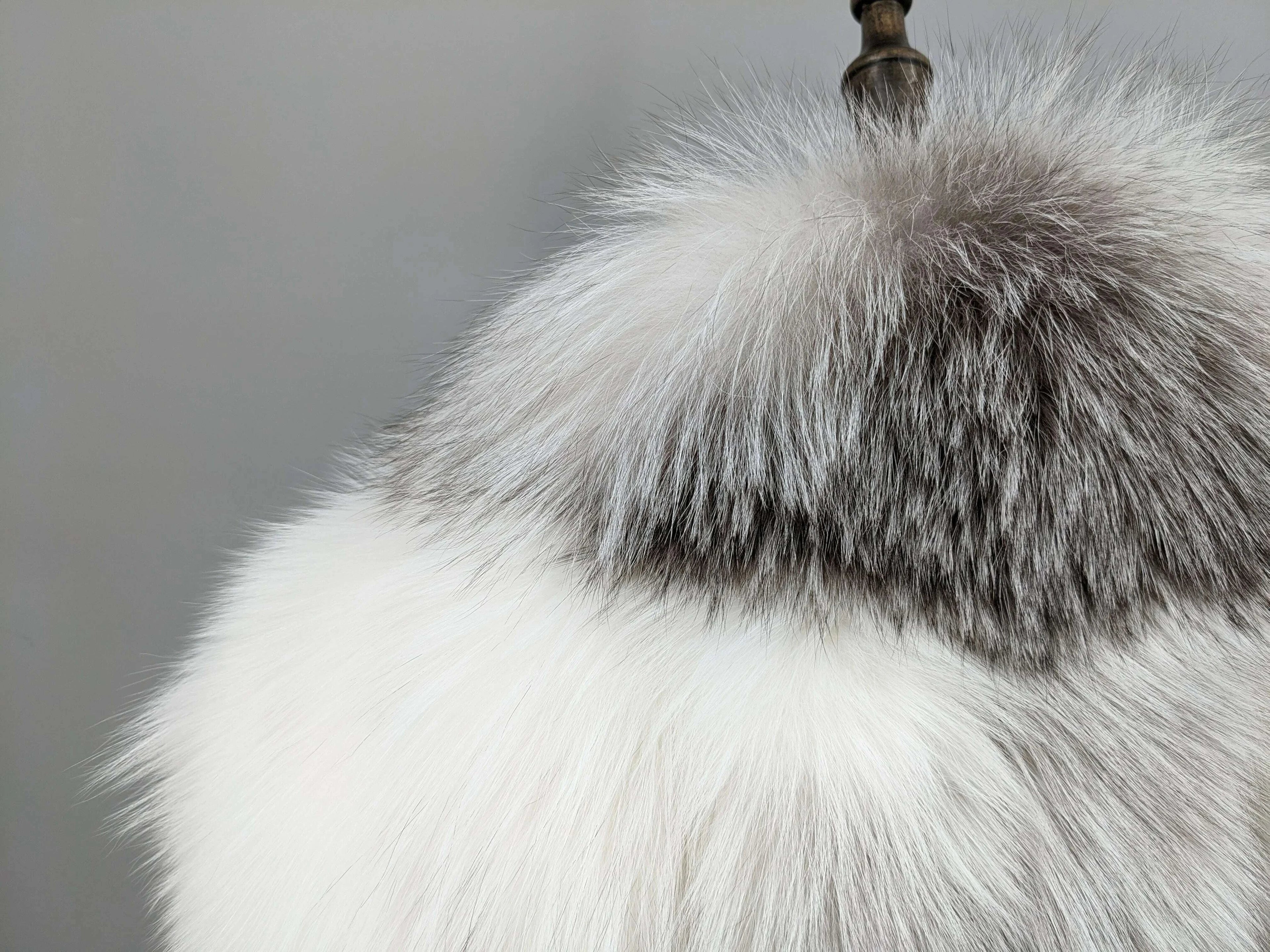 Gina Women's Fox Fur Coat | Luxurious Short Jacket with Fox Fur Collar 7