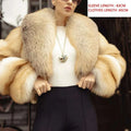 Gina Women's Fur Coat | Genuine Golden Island Fox Fur 0