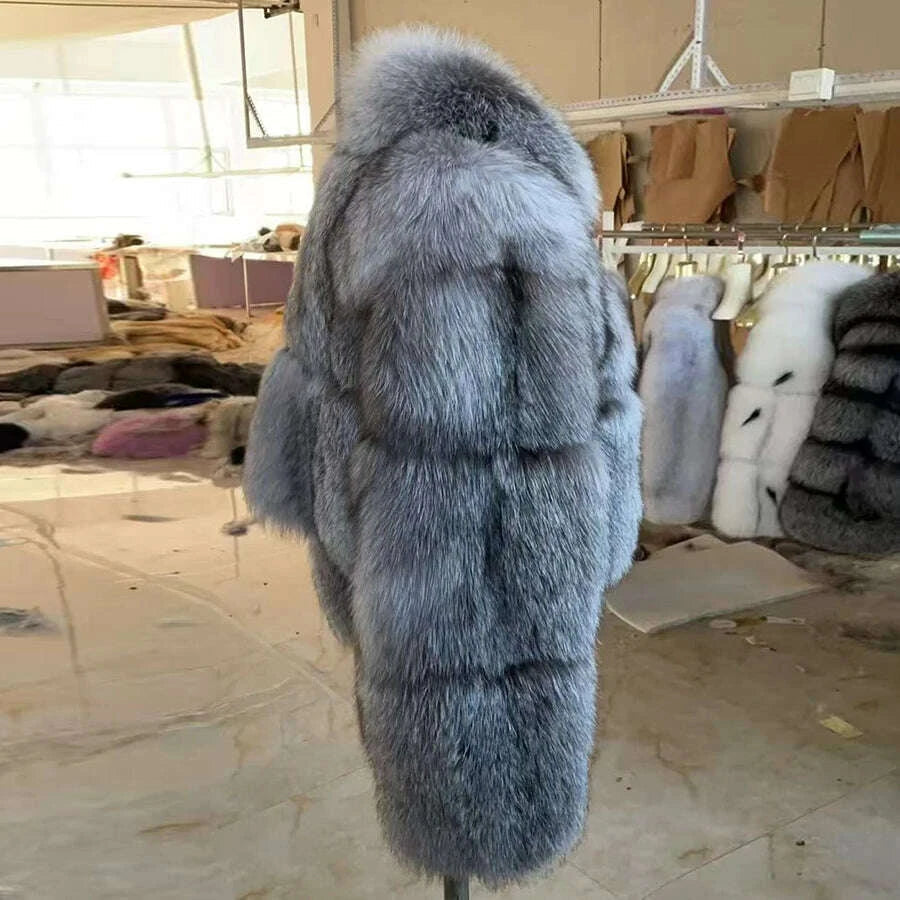 Gina Women's Fur Coat | Natural Fox Fur, Elegant Design 3
