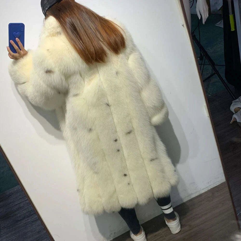 Gina Women's Long Puffer Coat | 100% Natural Fur, Casual Chic 3