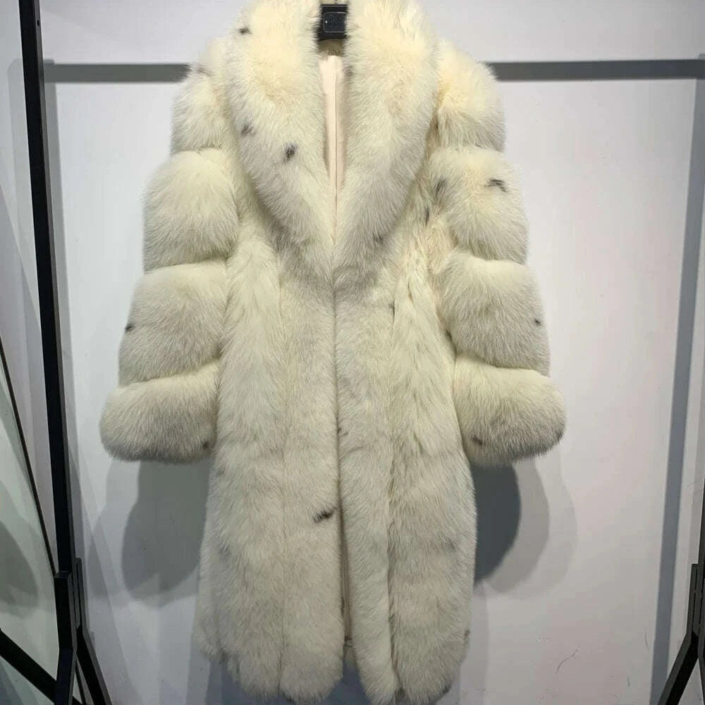 Gina Women's Long Puffer Coat | 100% Natural Fur, Casual Chic 6