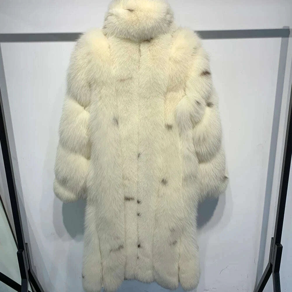 Gina Women's Long Puffer Coat | 100% Natural Fur, Casual Chic 7