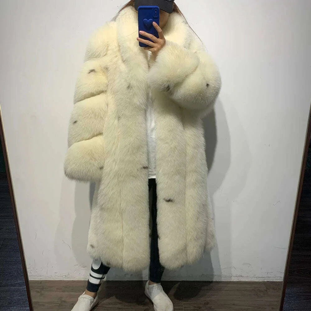 Gina Women's Long Puffer Coat | 100% Natural Fur, Casual Chic 8