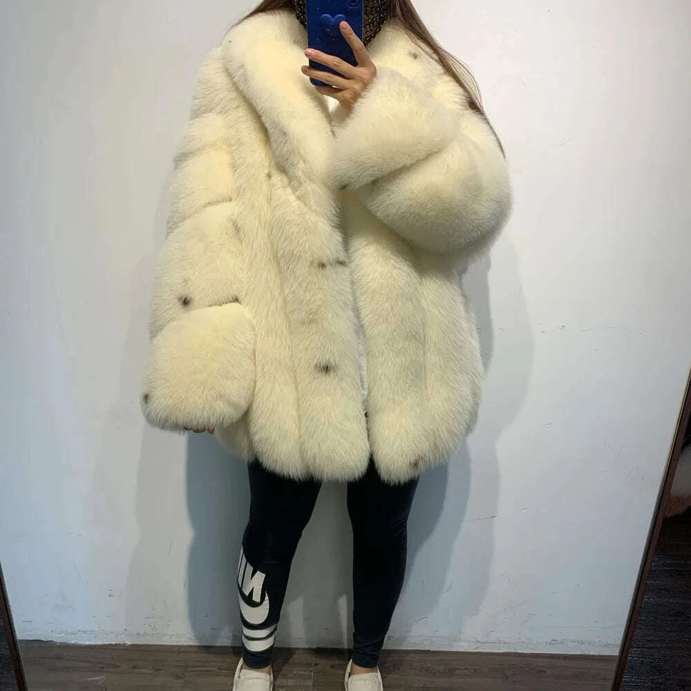 Gina Women's Long Puffer Coat | 100% Natural Fur, Casual Chic 9