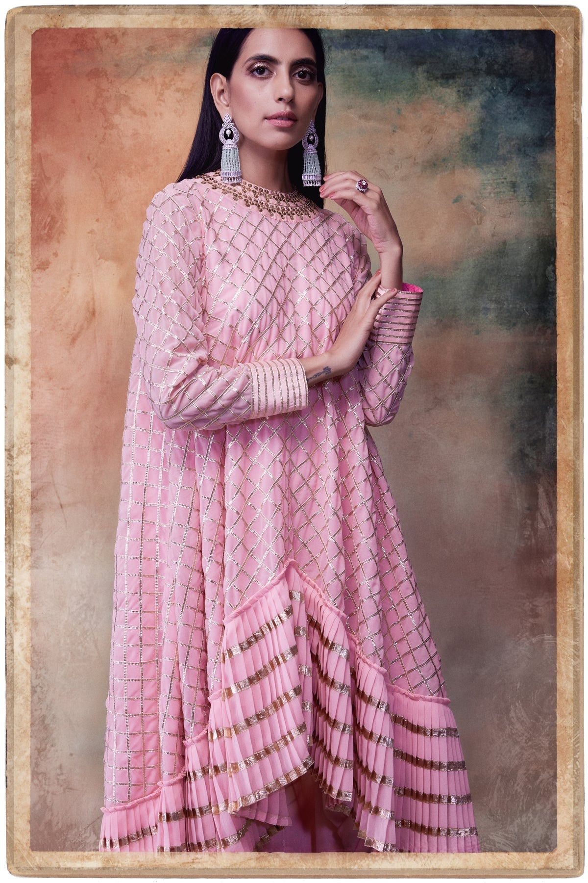 Gota Dhoti Kurta Set | Elegant Gota Detailing, Festive Wear 1