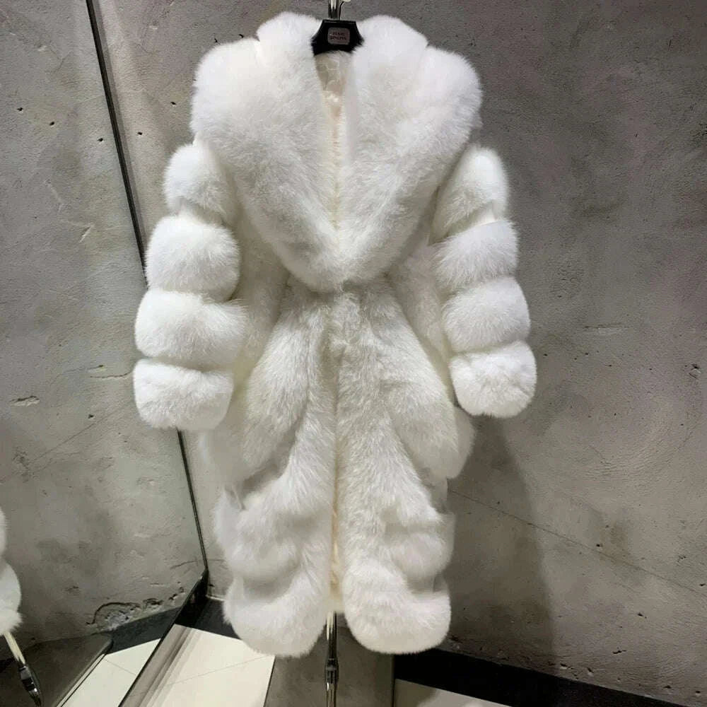 Hera Women's Fur Jacket | Silver Fox, Extra Long 0