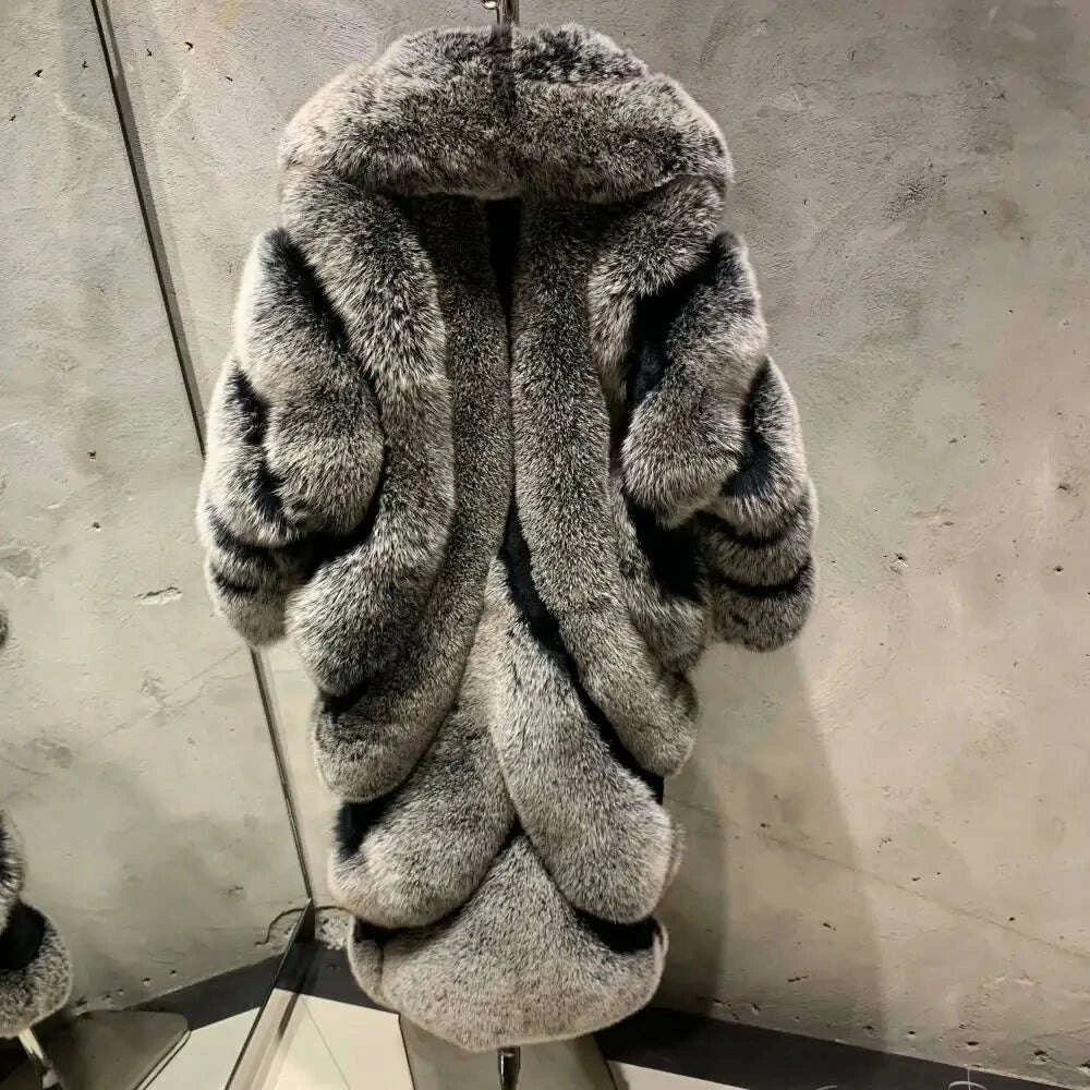 Hera Women's Fur Jacket | Silver Fox, Extra Long 2