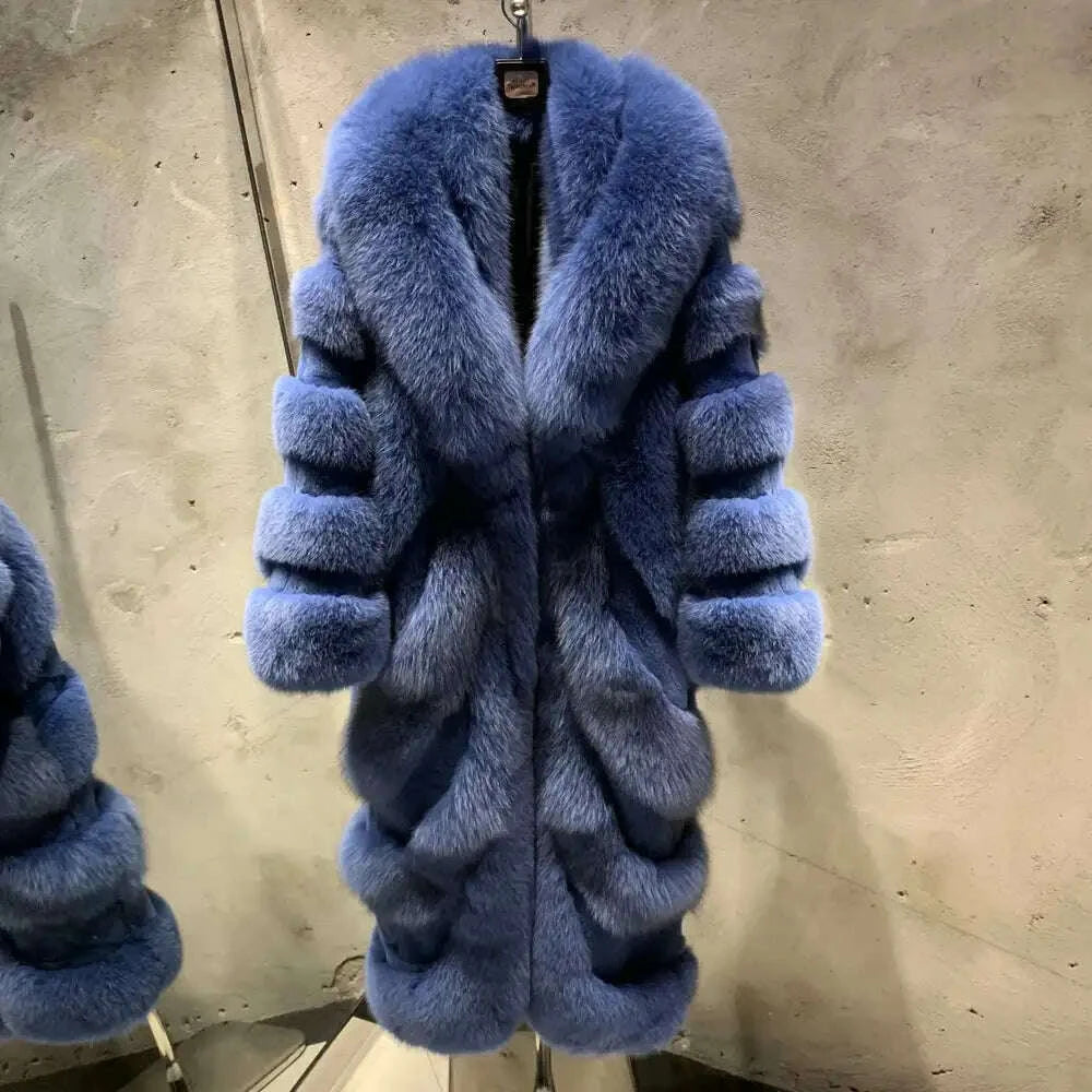 Hera Women's Fur Jacket | Silver Fox, Extra Long 5