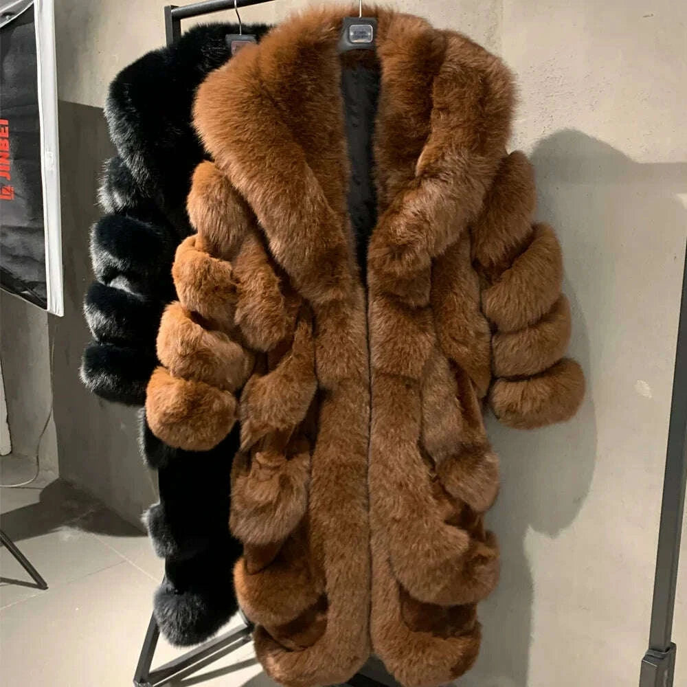 Hera Women's Fur Jacket | Silver Fox, Extra Long 6