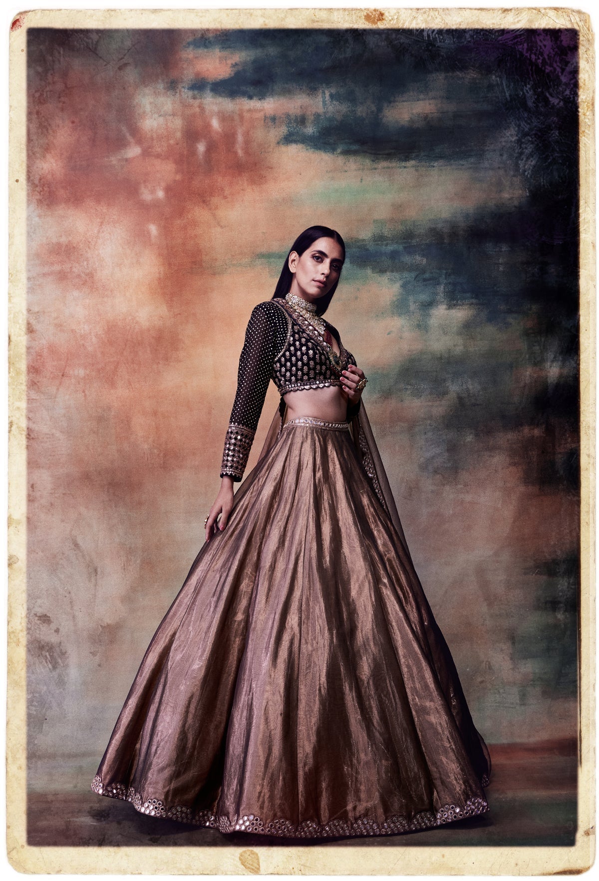 Ivy Women's Lehenga Set | Hand Embroidered Blouse 2