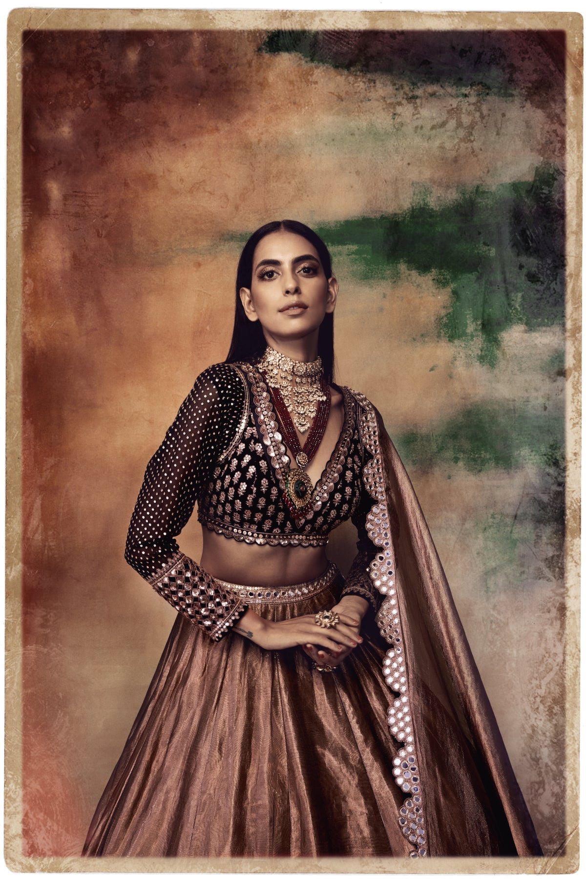 Ivy Women's Lehenga Set | Hand Embroidered Blouse 3