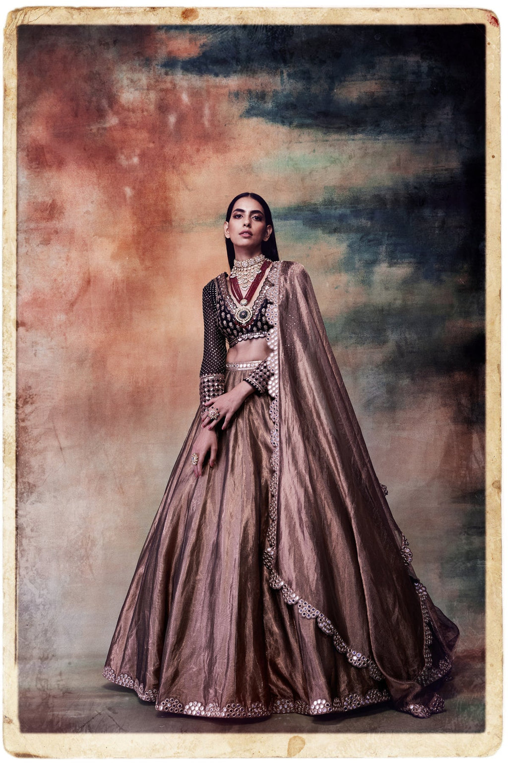 Ivy Women's Lehenga Set | Hand Embroidered Blouse 4